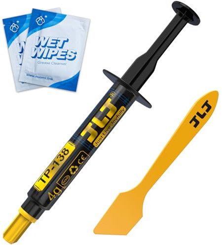 JLJ Pasta Térmica CPU Paste Thermal Compound Heatsink for IC/Processor/CPU/Xbox, Muy Alta conductividad térmica, Larga Durabilidad, aplicación Segura, no conductora (4G)