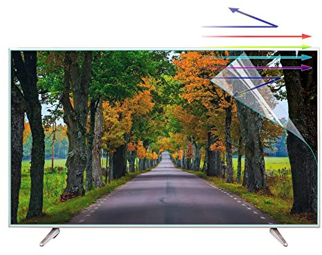 Protector de pantalla BTV Clamp Frame Protector de Película antideslumbrante for TV de 55 pulgadas, película esmerilada for pantalla de TV con luz antiazul for interiores y exteriores for LCD, Led, 4k