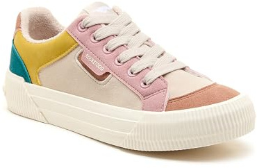 Rocket Dog Women's Cheery Block Sneaker, White Multi-Coloured, 7 UK