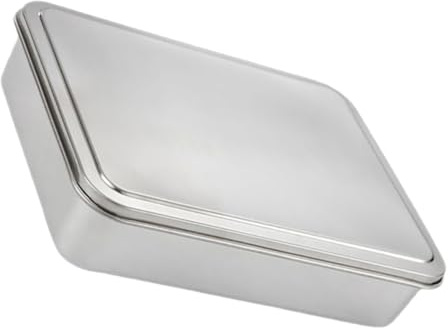 Amosfun Elegante Tortiera in Acciaio Inox - Soluzione Versatile Per La Cottura E La Conservazione Di Tiramisù E Dessert