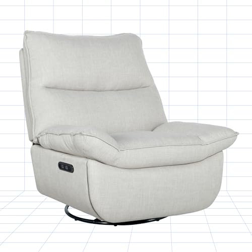FLEXISPOT Relaxsessel, XR6, Elektrischer Sessel, Schlafsessel mit USB, Drehsessel mit Rocking, Liegesessel im Wohnzimmer, Fernsehsessel mit verstellbare Rückenlehne, Ruhesessel (Beige)