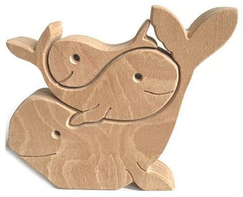 Malloy Holzpuzzle, Wal, Tierpuzzle, Warmes, Heimdekoration