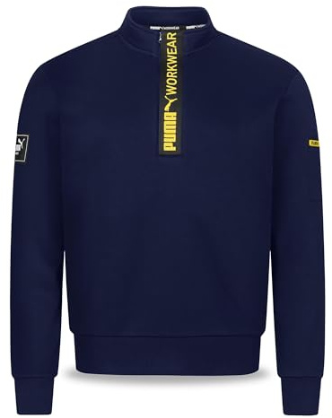 PUMA Workwear Advanced Kollektion - Sweatshirt Herren Pullover mit Reißverschluss - Utility Fach an der Schulter - Robustes und atmungsaktives Gewebe - Für Handwerk und Logistik