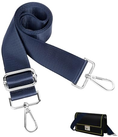 3.8Zentimeter Breit Taschengurt Blau, Einstellbar Schultergurt Für Taschen, Schulterriemen Für Männer Und Damen Handtaschen Umhängetaschen, Reisetaschen und Laptoptaschen geeignet