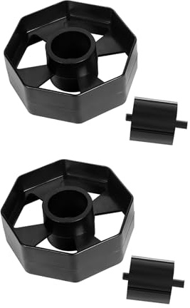 2 Sets Klebebandabroller, 36 mm, Kunststoff-Klebebandschneider, Kernrad, Ersatzteile für Geschäft, Büro, Schule (schwarz)