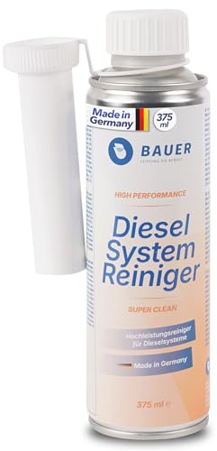 Bauer Blue Diesel Additiv 375ml – Diesel Systemreiniger für Injektoren, Einspritzdüsen & Turbolader, Kraftstoffsystem Reiniger für bessere Motorleistung, weniger Verbrauch und saubere Verbrennung