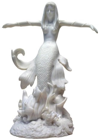 Design Toscano Königin des Ozeans, die Meerjungfrau: Marmor-Kunstharz Statue