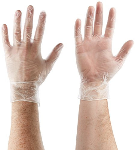 SafeTouch 50000010 Puderfreie Durchsichtige Vinylhandschuhe, Größe S (Packung mit 100 Stück)