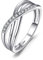 JewelryPalace Infinity Wickelring Verlobungsring Unendlichkeit Promise Eheringe Ring Silber 925 Damen, Zirkonia Silberringe Trauringe Damenring Hochzeitsringe Antragsring Ringe, Damen Schmuck