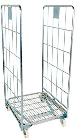 Rollbehälter 700 x 800 mm Höhe 1665 mm 2-seitig verzinkt nestbar