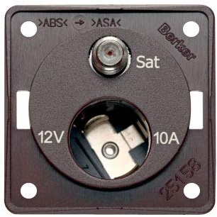 Berker Integro Antennensteckdose 12 V und SAT anthrazit matt, lose