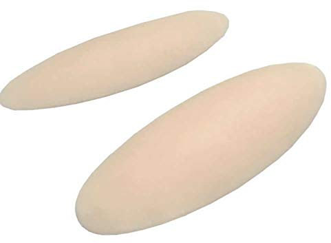 Spessori autoadesivi per polpaccio, per gambe magre, per donne, correttori in silicone per gambe, includono un paio di manicotti elastici per gambe (S, Beige chiaro)