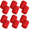 Bememo Schweißbänder, Sportarmband, Baumwolle, Schweißband für Damen und Herren, gut für Tennis, Basketball, Laufen, Fitnessstudio, Training, Rot, 12 Stück