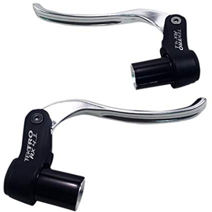 Tektro RX4.1 Bar-End Brake Levers,Aluminum Expanding Plug Clamp TT Caliper (Black/Silver)