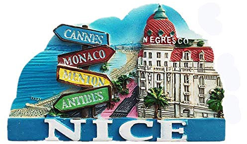 3D-Kühlschrankmagnet, Motiv: Nice France, Reise-Souvenir, Geschenkkollektion, Heim- und Küchendekoration, magnetischer Aufkleber, schöner Frankreich-Kühlschrankmagnet