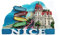 3D-Kühlschrankmagnet, Motiv: Nice France, Reise-Souvenir, Geschenkkollektion, Heim- und Küchendekoration, magnetischer Aufkleber, schöner Frankreich-Kühlschrankmagnet