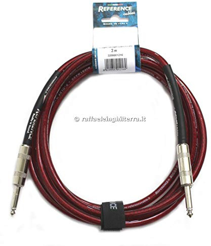 Reference cavo audio RIC01BASS-RE-JJ-3-SW metri 3 jack mono maschio 6,3 mm jack mono maschio 6,3 mm