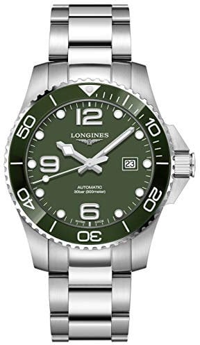 Longines HydroConquest Herren-Armbanduhr grün 43 mm Automatik Stahl L3.782.4.06.6