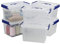 Farmoon 6L Clear Latch Storage Box, Small Plastic Boxes with Lid, 6 Packs