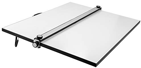 Pacific Arc Table Top PXB Drawing Board with Parallel Bar, White, 20 inches by 26 inches