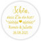 MameArt 50 Stickers Aufkleber Hochzeit Personalisiert Schön DASS Du da bist, 4cm Etikett für Hochzeit Gastgeschenk Taufe Kommunion Feste Geschenke Präsente (Gold)