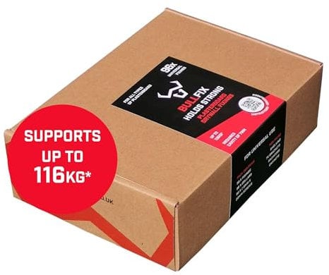 Bullfix Universal Plasterboard Fixings Heavy Duty 96 Pack, Drywall Anchor, Plasterboard Wall Plug Alternative for Dot & Dab, Stud & Hollow Cavity Wall Anchor Kit with Screws