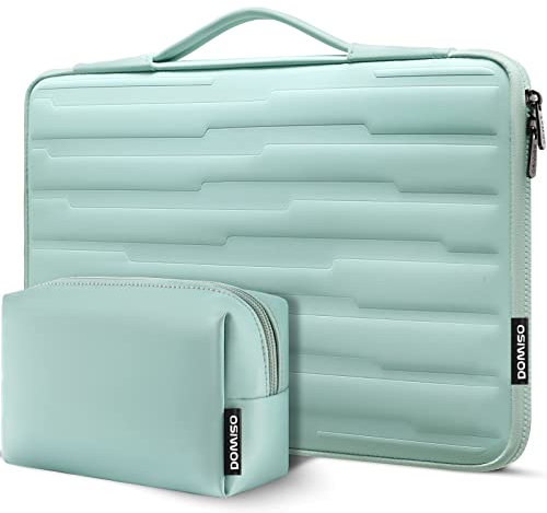 DOMISO 15-15,6 Pouces Imperméable Anti-Choc Protection Housse Pochette de Ordinateur Portable Sacoche pour 15.6 Lenovo Yoga 730/ThinkPad T580/ASUS ROG Zephyrus/Dell/HP/Dell, Menthe Verte