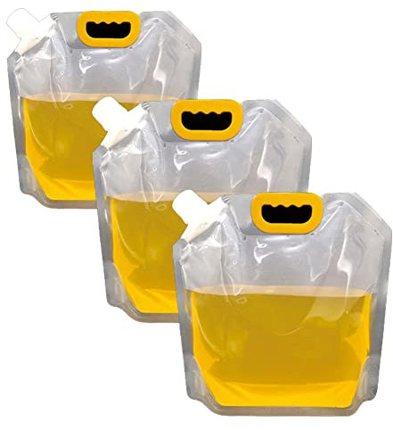 CCWORAN 1.5L Pochettes à Boissons Réutilisables pour Les Festivals Liquide Caché Alcool Flasque en Plastique Clair Stand Up Portable Boisson Contrebandier Vin Bière Jus Lait Sacs d'eau avec Bec