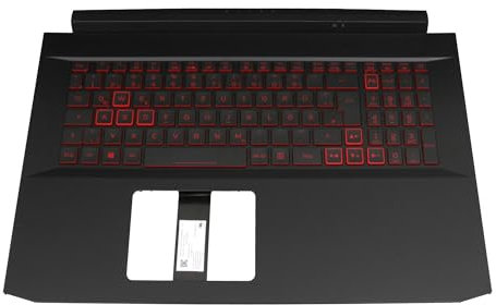 acer 7024363600003 Original Tastatur inkl. Topcase DE (deutsch) schwarz/schwarz mit Backlight (GTX 1650) für Nitro 5 (AN517-52)