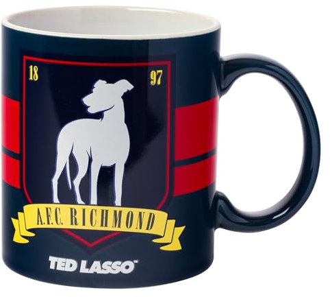 Silver Buffalo Ted Lasso Richmond Crest Logo Ceramic Mug, 20 Ounces
