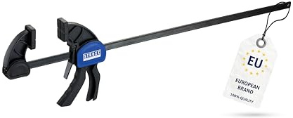 STROXX® 1x Einhandzwinge |Spannweite: 450mm| Klemmkraft je Zwinge: 159 Kg | Schraubzwinge | Spanner | Zwinge | Einhandzwinge | mit Gummipads und Quick Release Funktion