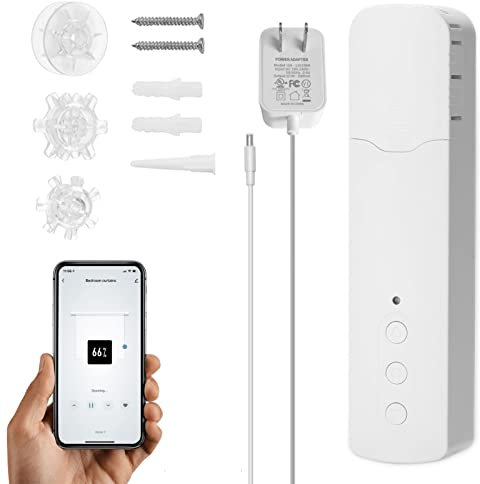 Tuya WiFi TM616EGWT Intelligent Pull Bead Curtain Motor Hotel Electric Curtain Motor Mobilephone APP Control Voice Control Quiet