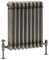 Milano Windsor Raw Metal Cast Iron Style Horizontal Triple Column Radiator - 600mm x 425mm