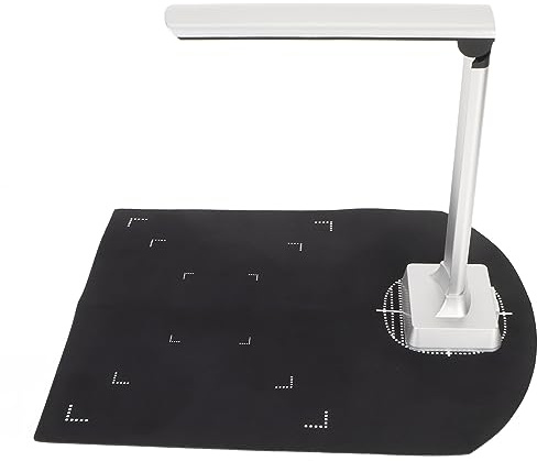 Tragbarer Dokumentenscanner, 12-MP-Dokumentenkamera 3840 X 2880 USB-Buchscanner A4-Fangformat Buchdokumentscanner mit OCR-Funktion für Lehrer Online-Unterricht Studenten Lernen