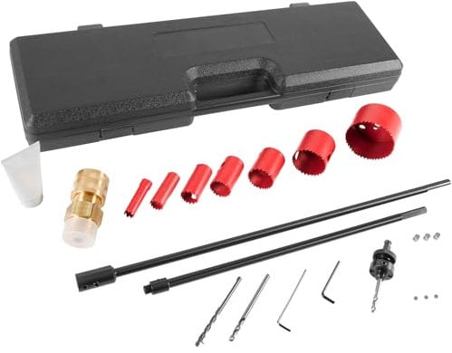Bonbo 08350 DM3MECH Mechanische Heißgewindebohrmaschine Kompletter Satz für NPT mit Lochsägen oder Dorn