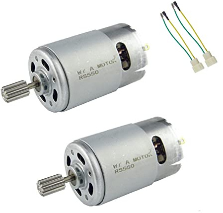 CHANCS Magnetischer Getriebemotor 550 12V DC 40000RPM Getriebezubehör für Fernbedienung Auto Kinder RC Auto 2PCS
