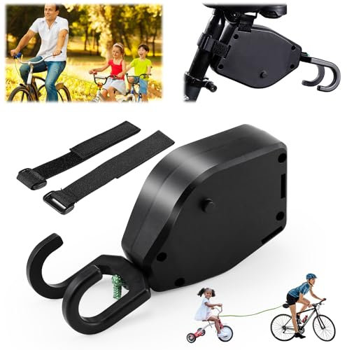 Queryifv Fahrrad Abschleppseil Kinder, 2.5m Einziehbarer Eltern Kind Fahrrad Abschleppseil, Tragfähigkeit 198 lbs für Kinder MTB Bike, Mountainbike and Radfahren Stretch Zuggurt