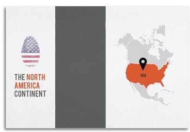 BPQN Karten-Poster, Nordamerika, USA, Landkarte, dekoratives Gemälde, Leinwand, Kunstbild, 60 x 90 cm