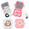 JYJLLM Travel Contact Lens Case with Mirror - Portable 2 Pack Lens Kit with Tweezers & Suction Stick, Mini Holder Box (Pink & White)