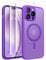 CAPRARO Magnetic for iPhone 13 Pro Max Case, [Compatible with MagSafe] [Full Camera Protection] [13FT Drop Protection] Shockproof Protective Slim Translucent Matte Phone Case, Neon Purple