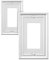 ZILLSEA 2-Pack Decorator Wall Plate, Off White Outlet Covers, Metal Wall Plate Cover for Receptacle, GFCI Outlet, Dimmer Switch, 3.15''*4.88'', Midsize