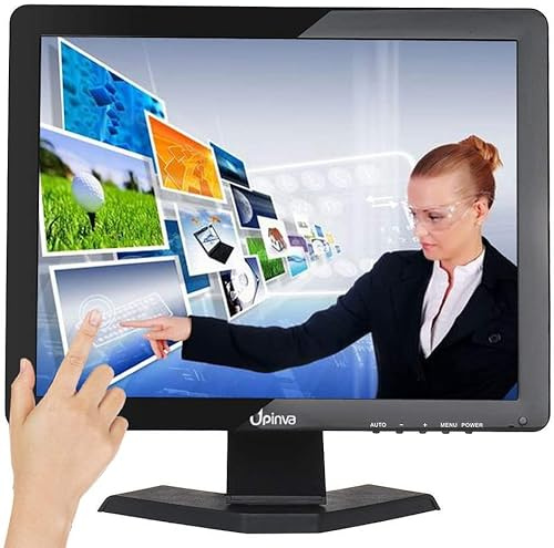 Upinva 17 Zoll Touchscreen Monitor Display CCTV Kamera Überwachung LCD Multi-Touch Monitor Unterstützung HDMI AV BNC VGA USB Eingang 1280x1024 Full HD Kleine Monitore
