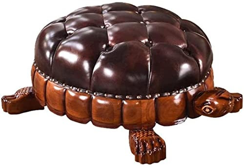 Hocker Kommerzieller Heimhocker Holz Fußhocker Leder Gepolstert Fußstütze Hocker Vintage Schildkröte Sofa Hocker Fußhocker Hocker mit Rollen Dekorativ