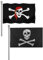 TPZORJX Pack de 2 Banderas Piratas- Bandera de Calavera, Bandera con Diseño de Calavera, Bandera y Bandera Cuchillo Cruzado, Bandera Pirata, para Fiesta Pirata, Decoración de Halloween (30 x 45 cm)