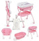 Ms Bubble + Reductor - Bañera Bebé Ergonómica con Patas y Cambiador Impermeable Acolchado con Cierre Compacto, Organizador, 4 Ruedas con Frenos.