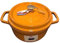 CRBUDY Marmite en Fonte avec Couvercle - Cocotte émaillée antiadhésive allant au Four - Cocotte Ronde en Fonte - Faitouts en Fonte émaillée avec Couvercle Jaune 24 cm