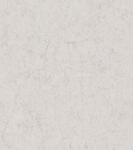 Rasch Carta da parati 285666 – Carta da parati chiara in carta con effetto cemento/calcestruzzo, colore grigio, 10,05 m x 0,53 m (lunghezza x larghezza)