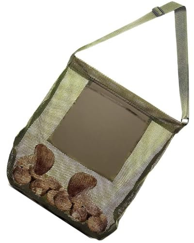 Pilz Jagdtasche, Pilz Sammeltasche Pilz Tasche, Pilzkorb, Verstellbarem Schultergurt Pilztasche, Pilzkorb Zum UmhäNgen, Netz Pilz Futtertaschen,Sammel Jagdtasche für Camping,Wandern,Sammeln(grün)