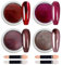 GZMAYUEN Rot Chrome Pulver Nägel 4 Farbe Rot Lila Nail Chrome Powder, Spiegel Effekt Metallic Cromepulver Nägel für DIY Gel Polish Nail Art