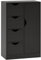 HOMCOM Meuble de Rangement Buffet Commode Moderne 1 Placard et 4 tiroirs - en Bois - pour Salon, Cuisine, entrée, Salle à Manger - Noir